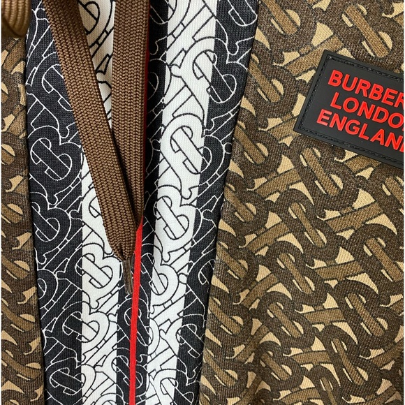 Burberry Brown Monogram Stripe Print Hoodie Size XS - Picture 11 of 13